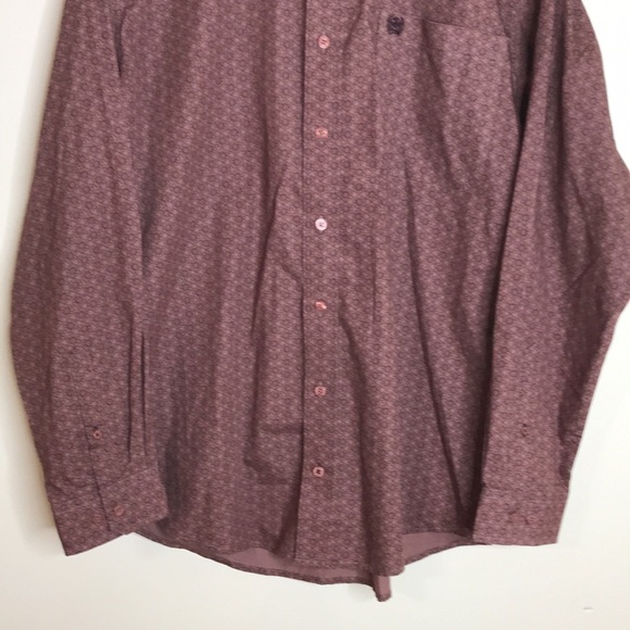 Cinch mens long sleeve button down geo print shirt size small - Picture 4 of 12